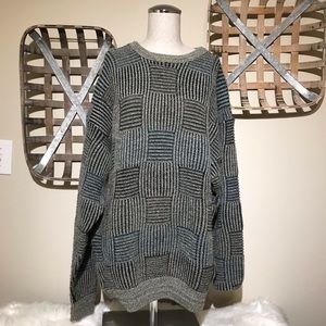 Jantzen grey oversized Geometric pattern sweater